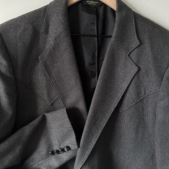 Grand Entry Other - Vintage Grand Entry Western Sport Coat jacket Men size 48R Grey Pointed Pockets